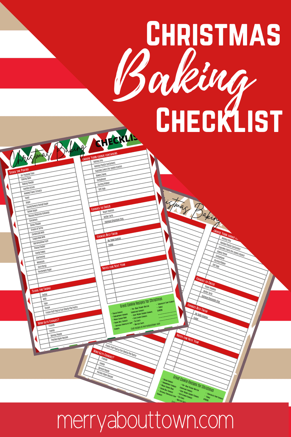 printable christmas baking checklist - merry about town